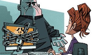 Ransomware Cartoon